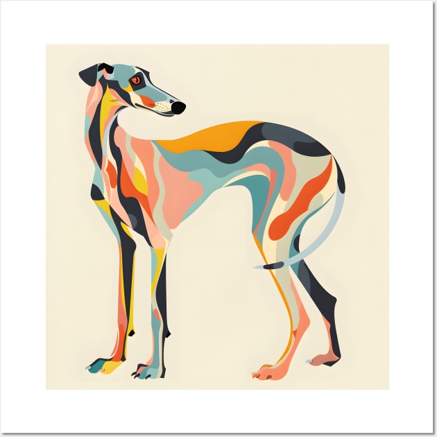 70s Greyhound Vibes: Pastel Pup Parade Wall Art by NatashaCuteShop